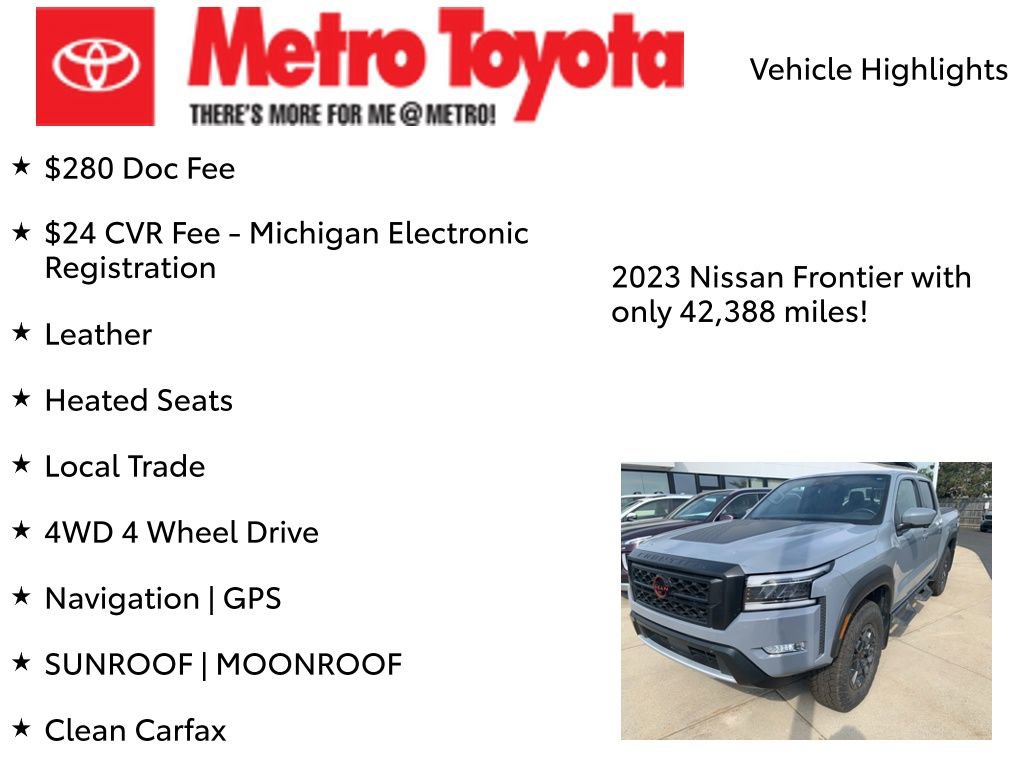 Used 2023 Nissan Frontier PRO-4X w/ Pro-4X Premium Package AWD/4WD image 8