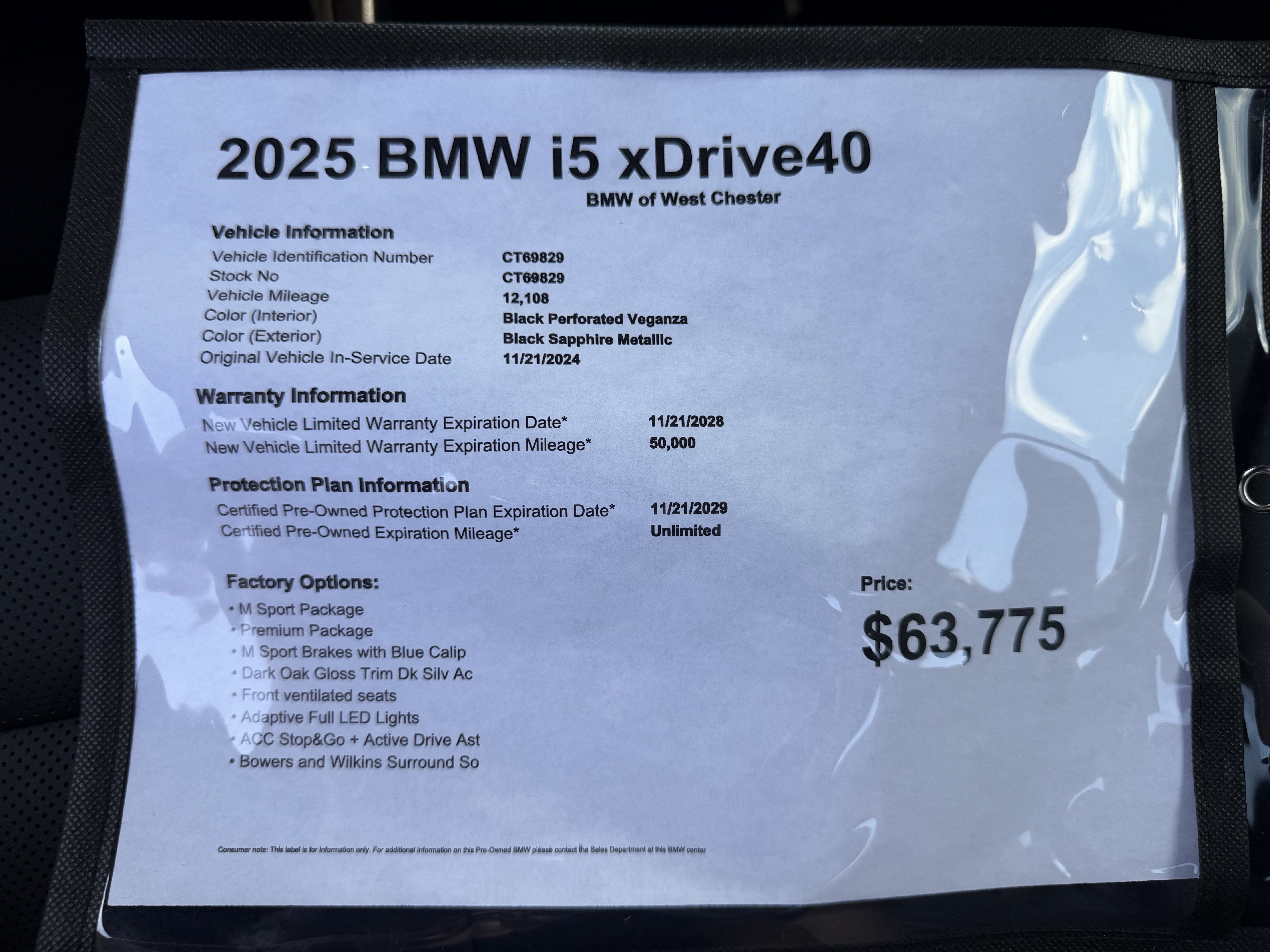 Certified 2025 BMW i5 xDrive40 w/ M Sport Package AWD/4WD image 20