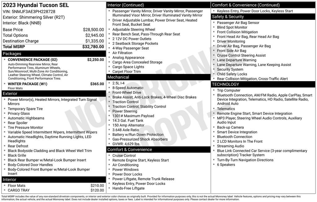 Used 2023 Hyundai Tucson SEL w/ Convenience Package FWD image 33