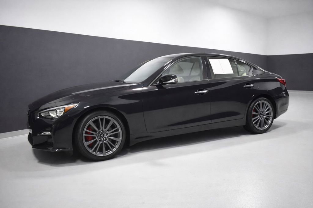 Used 2023 INFINITI Q50 Red Sport 400 w/ Black Opal Edition image 2