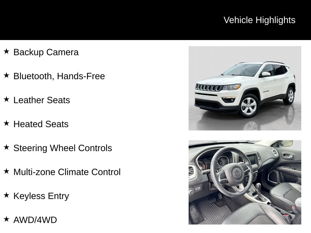 Used 2019 Jeep Compass Latitude w/ Cold Weather Group AWD/4WD image 11