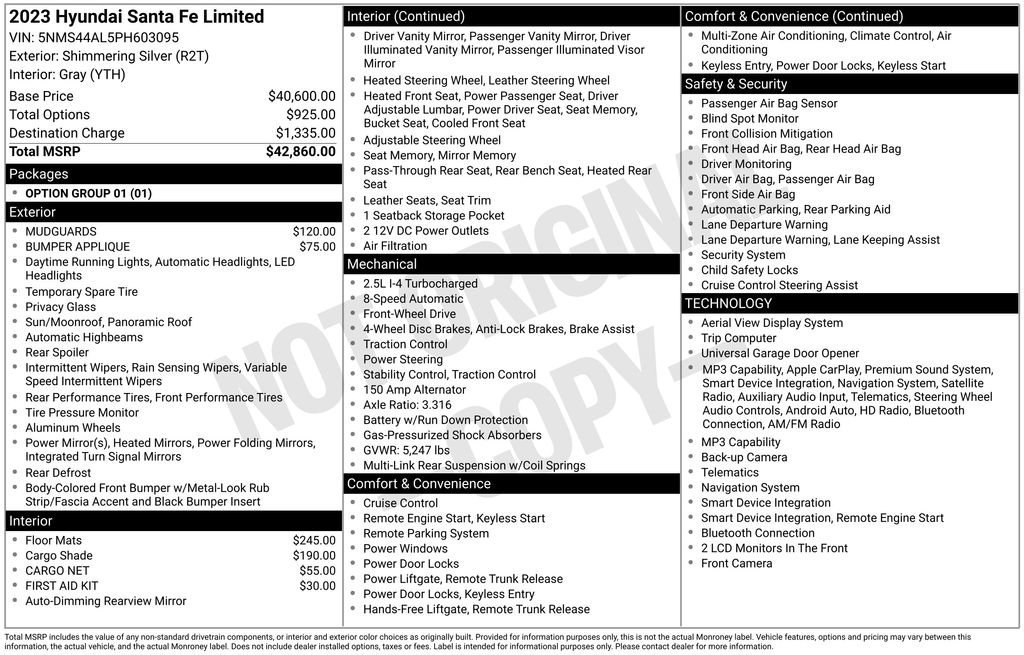 Used 2023 Hyundai Santa Fe Limited FWD image 47