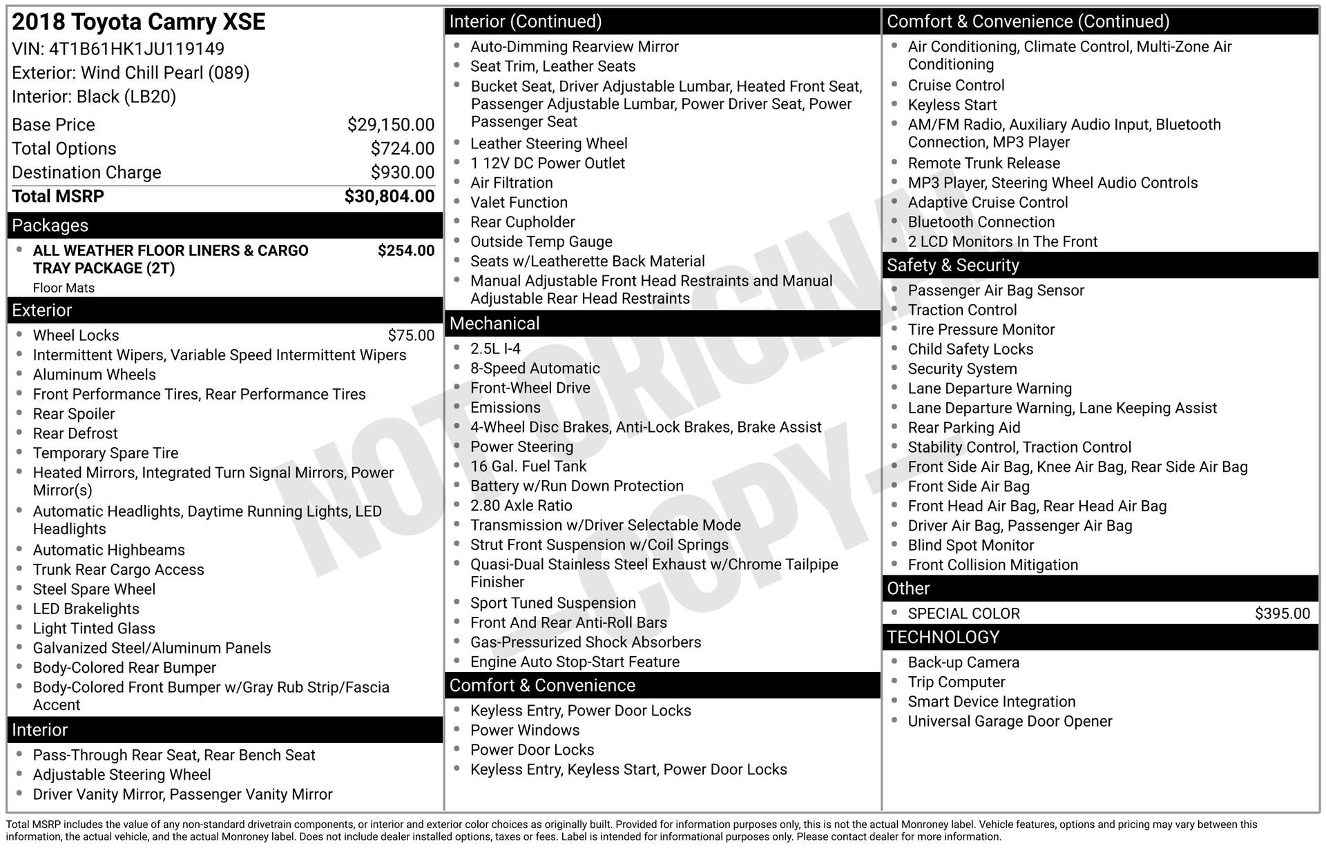 Used 2018 Toyota Camry XSE image 3