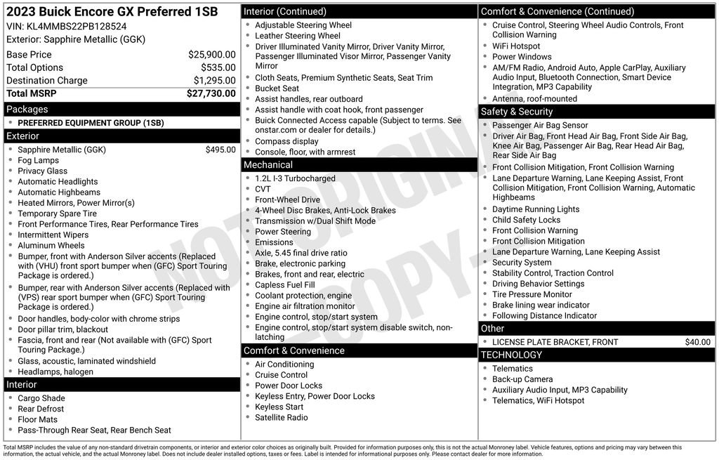 Certified 2023 Buick Encore GX Preferred image 15