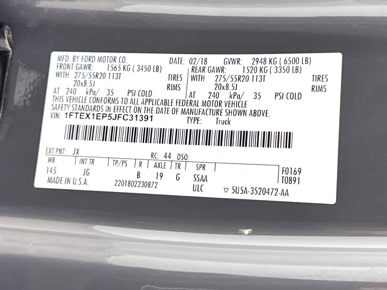 Used 2018 Ford F150 XL w/ Equipment Group 101A Mid AWD/4WD image 33