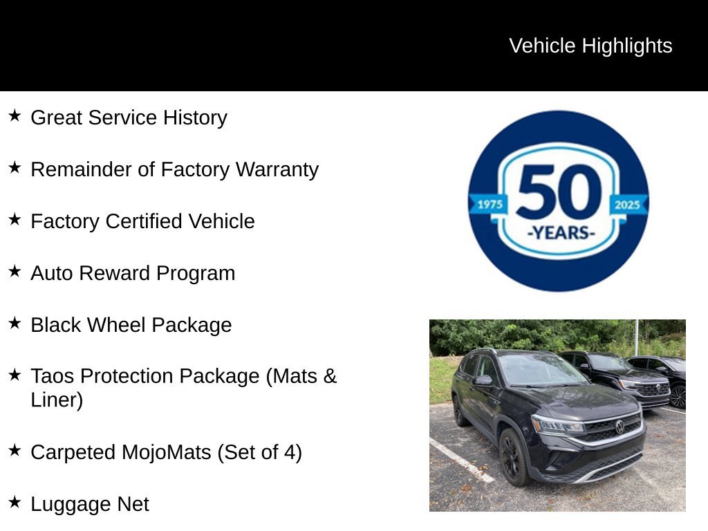 Used 2023 Volkswagen Taos SE w/ Black Wheel Package AWD/4WD image 5