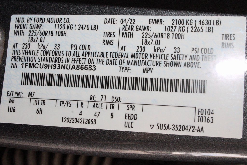 Used 2022 Ford Escape SEL image 63