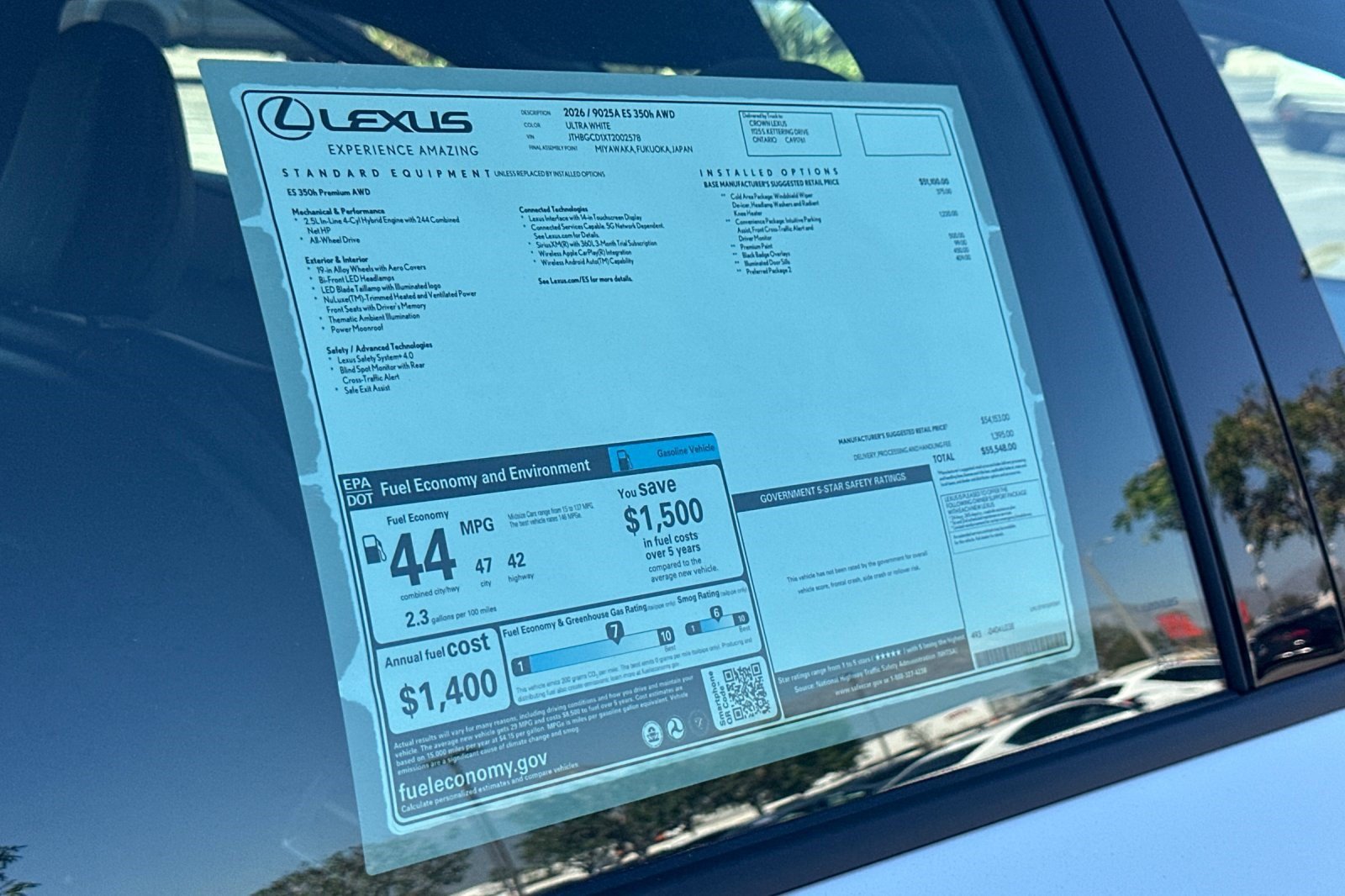 New 2026 Lexus ES 350h AWD w/ Convenience Package image 27