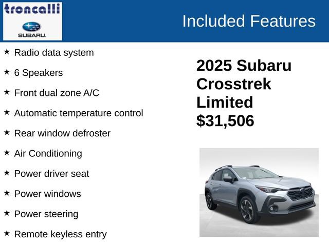 Certified 2025 Subaru Crosstrek 2.5i Limited w/ Popular Package #4A AWD/4WD image 4