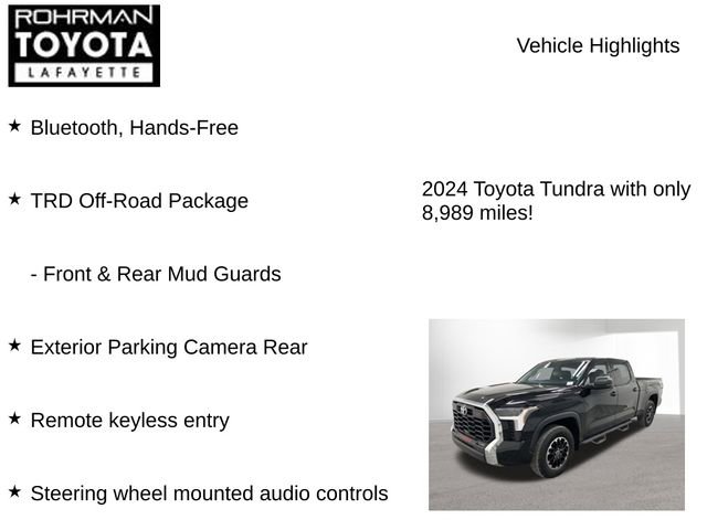 Used 2024 Toyota Tundra SR5 w/ TRD Off-Road Package AWD/4WD image 8