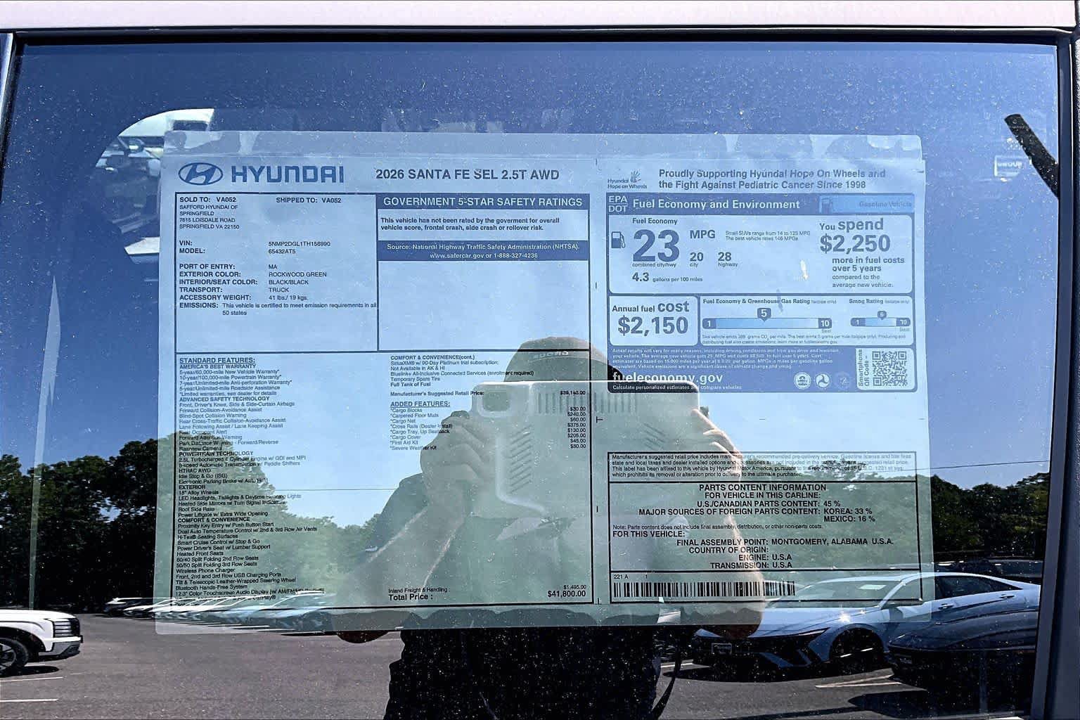 New 2026 Hyundai Santa Fe SEL AWD/4WD image 19