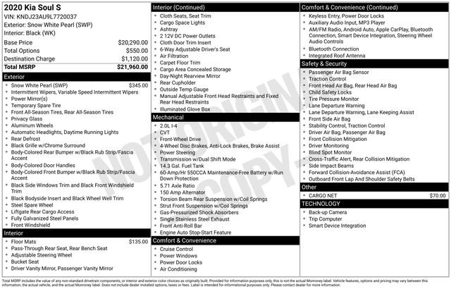 Certified 2020 Kia Soul S image 24