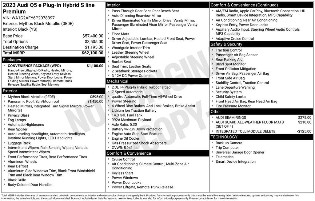 Used 2023 Audi Q5 e Premium w/ Convenience Package image 29