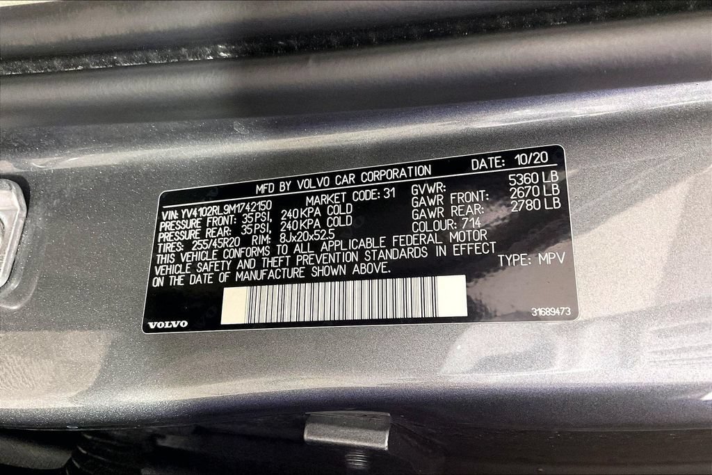 Used 2021 Volvo XC60 T5 Inscription w/ Climate Package AWD/4WD image 33