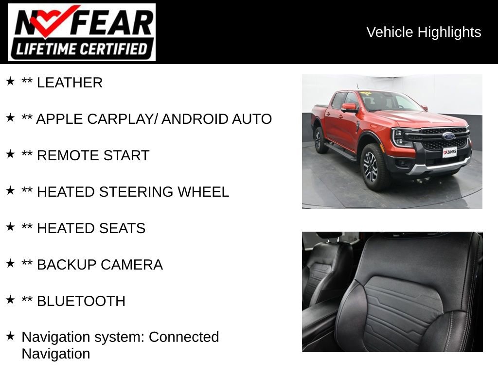 Used 2024 Ford Ranger Lariat w/ Trailer Tow Package AWD/4WD video 2