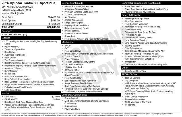 New 2026 Hyundai Elantra SEL Sport FWD image 41