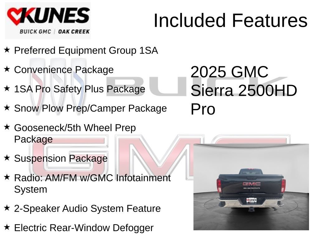 New 2025 GMC Sierra 2500 Pro w/ 1SA Pro Safety Plus Package AWD/4WD image 2
