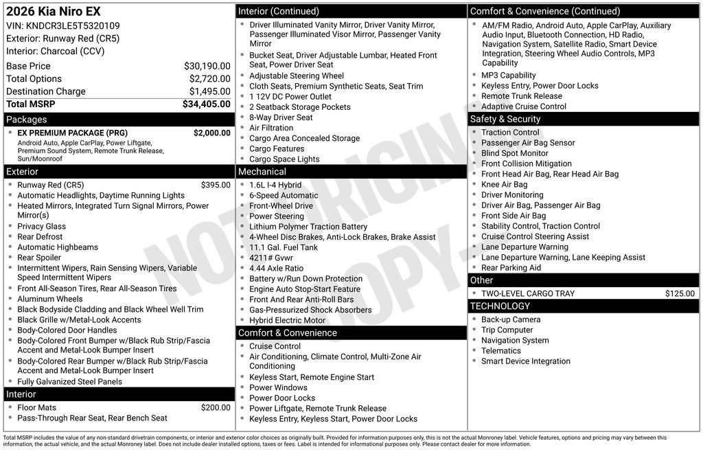 New 2026 Kia Niro EX w/ EX Premium Package FWD image 4