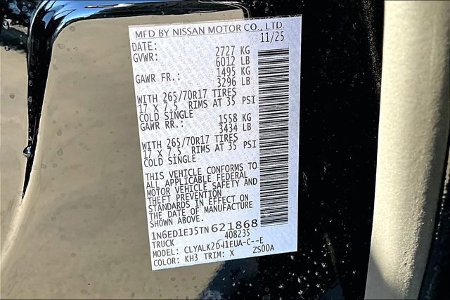 New 2026 Nissan Frontier Pro-X w/ Pro-X Convenience Package image 8