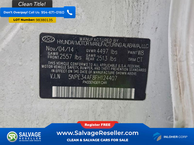 Used 2015 Hyundai Sonata Sport w/ Option Group 03 image 16