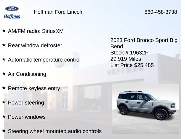 Certified 2023 Ford Bronco Sport Big Bend w/ Convenience Package AWD/4WD image 18