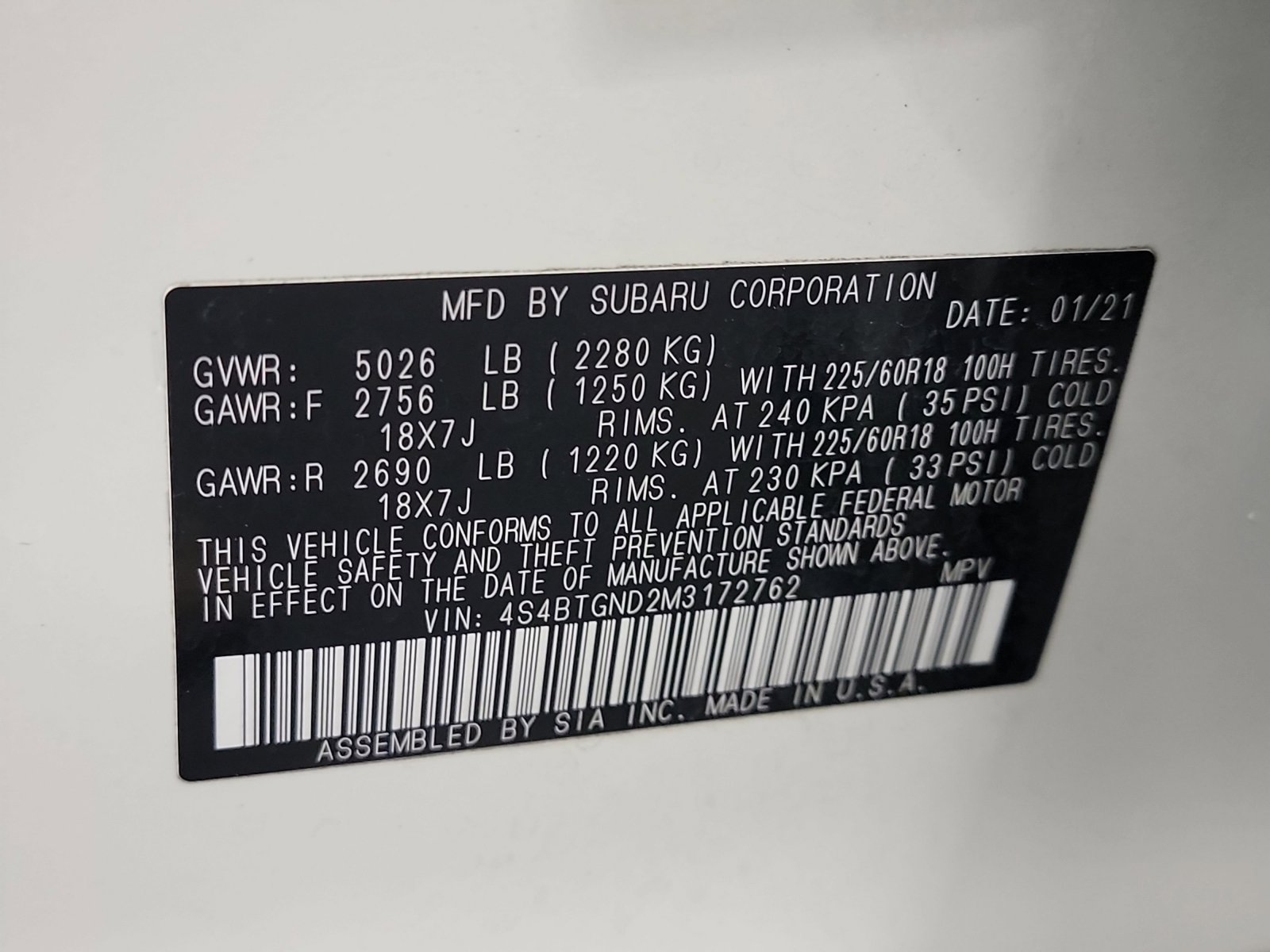 Used 2021 Subaru Outback Limited XT image 33