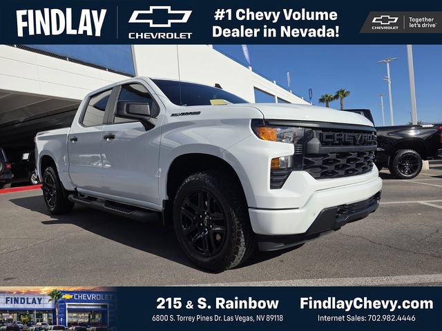 Certified 2025 Chevrolet Silverado 1500 Custom w/ Turbomax Blackout Package AWD/4WD image 1