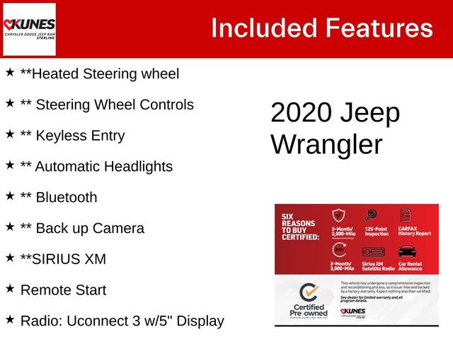 Certified 2020 Jeep Wrangler Unlimited Sport image 5