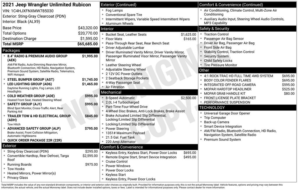 Used 2021 Jeep Wrangler Unlimited Rubicon image 40