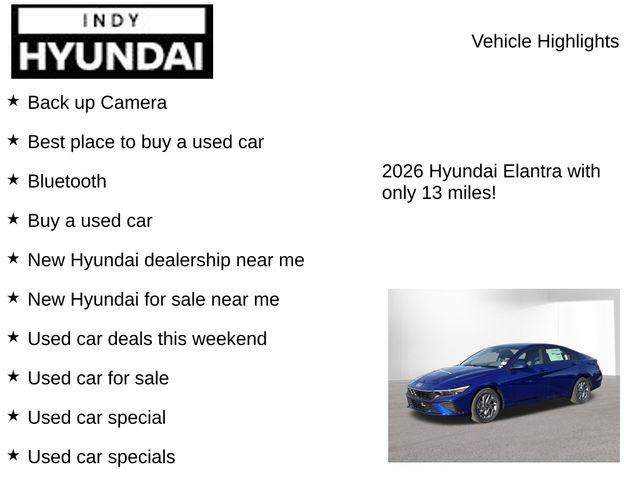 New 2026 Hyundai Elantra Blue w/ Cargo Package image 7
