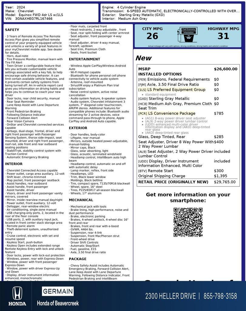 Used 2024 Chevrolet Equinox LS w/ LS Convenience Package FWD image 29