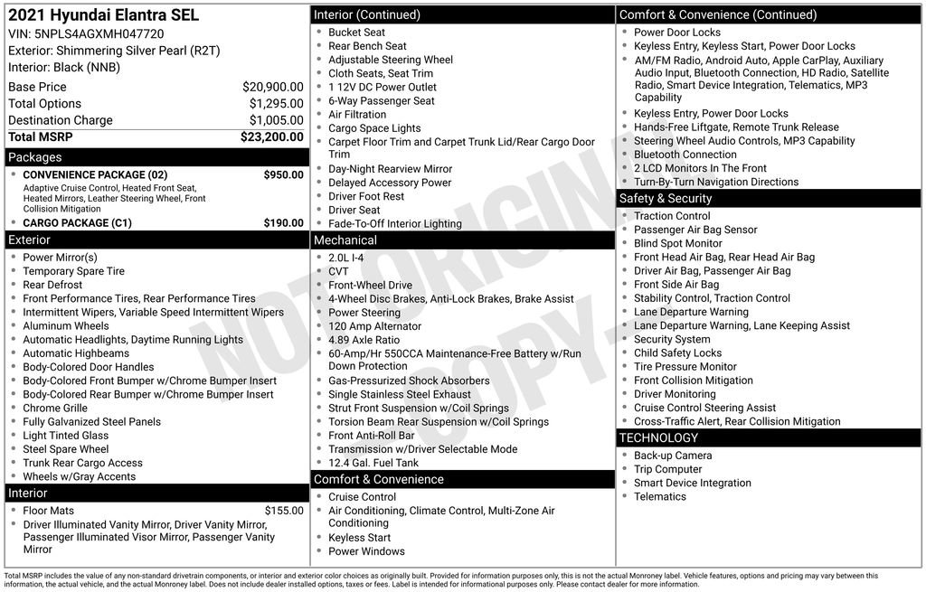 Used 2021 Hyundai Elantra SEL w/ Convenience Package image 5