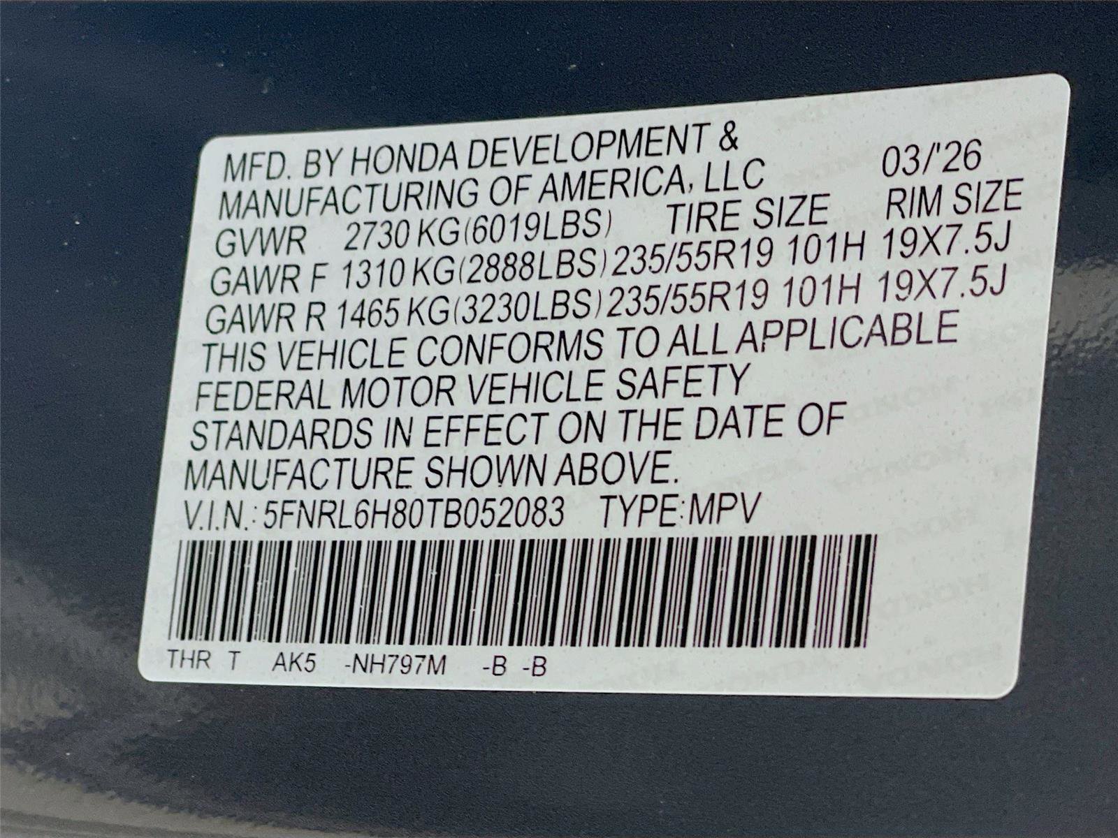 New 2026 Honda Odyssey Touring image 25