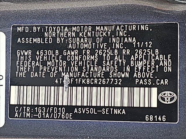 Used 2012 Toyota Camry LE FWD image 25
