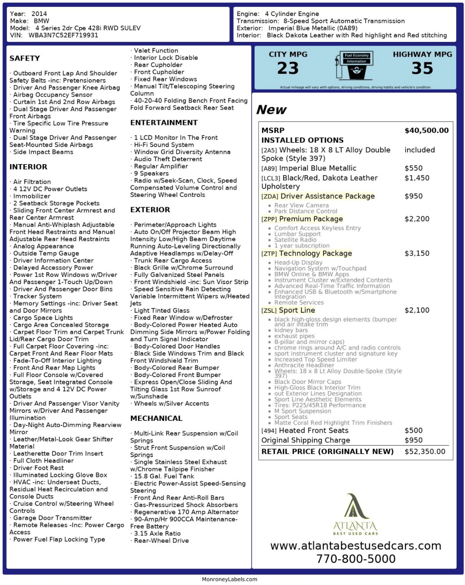 Used 2014 BMW 428i Coupe image 49