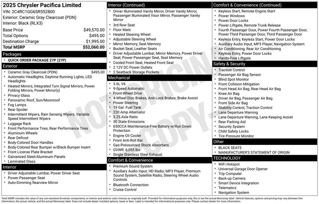 Used 2025 Chrysler Pacifica Limited image 6