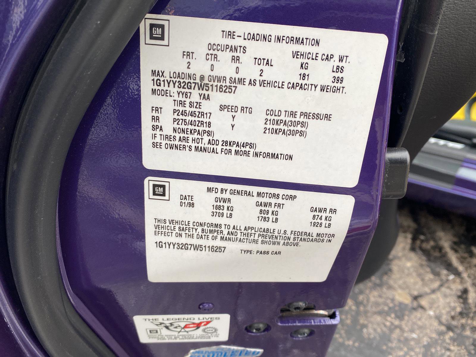 Used 1998 Chevrolet Corvette Convertible w/ Memory Pkg image 33