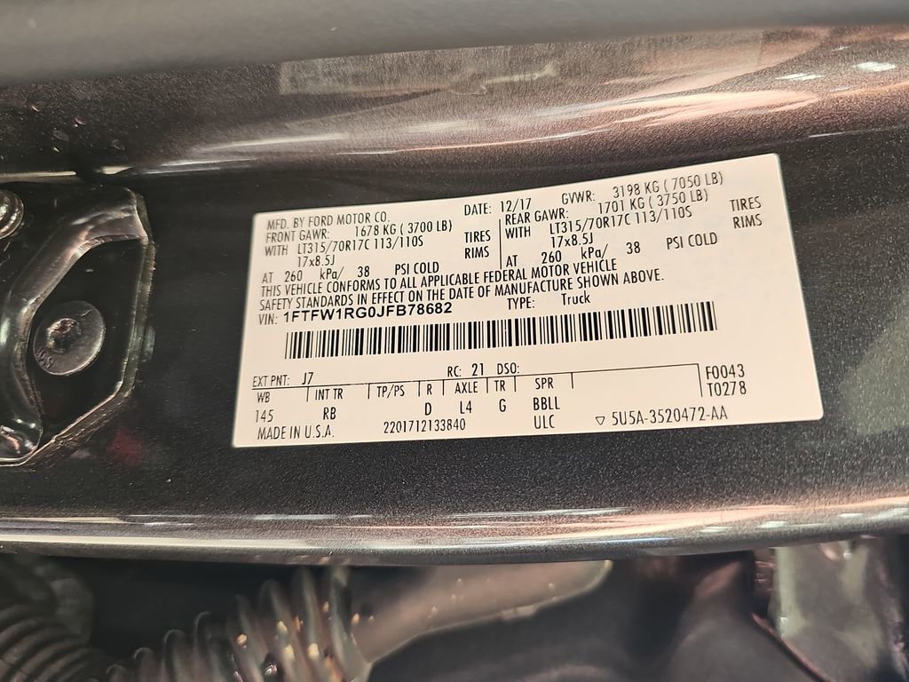 Used 2018 Ford F150 Raptor w/ Equipment Group 802A Luxury image 34