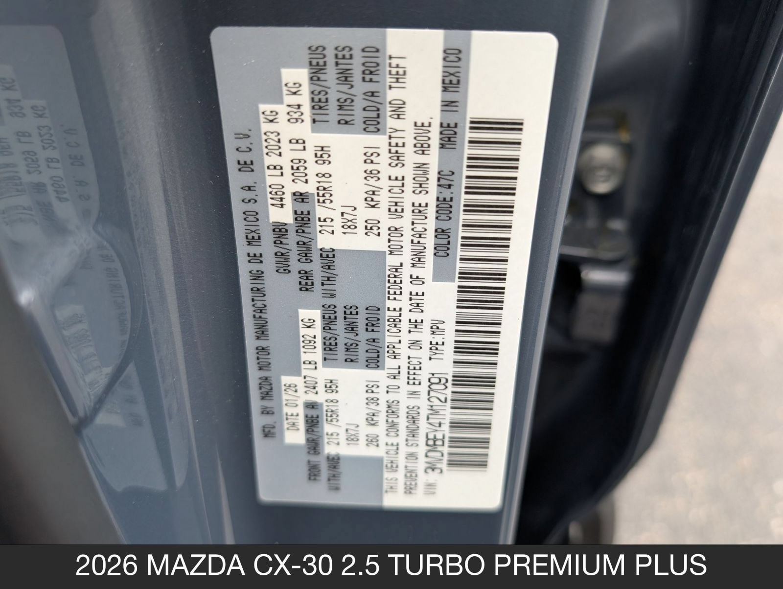 New 2026 MAZDA CX-30 2.5 Turbo w/ Premium Plus Pkg AWD/4WD image 36