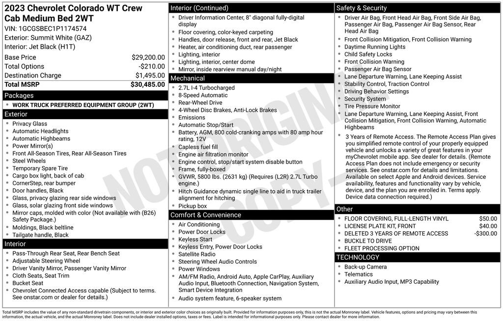 Certified 2023 Chevrolet Colorado W/T image 34