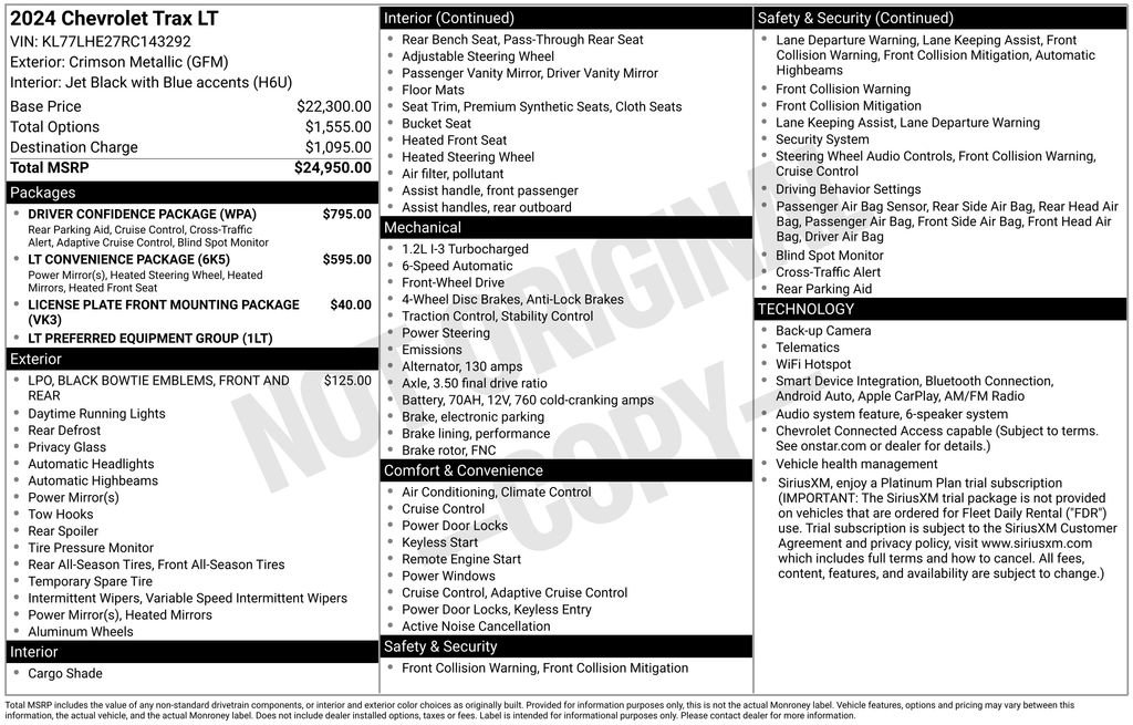 Used 2024 Chevrolet Trax LT w/ Driver Confidence Package FWD image 8