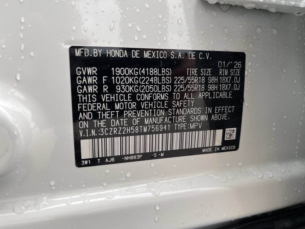 Certified 2026 Honda HR-V Sport image 12