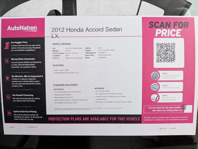Used 2012 Honda Accord LX image 23