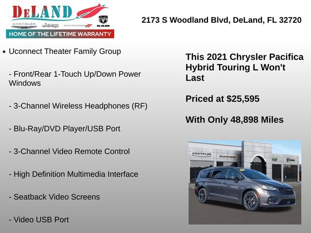 Used 2021 Chrysler Pacifica Touring-L w/ Uconnect Theater Family Group image 18