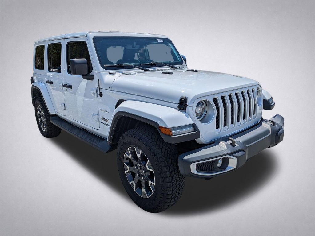 Used 2022 Jeep Wrangler Unlimited Sahara w/ LED Lighting Group AWD/4WD image 1