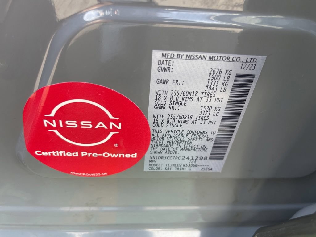 Certified 2024 Nissan Pathfinder SL AWD/4WD image 31
