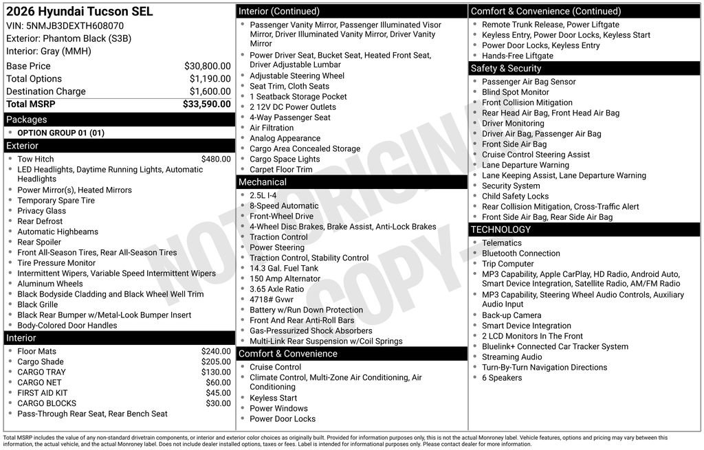 Certified 2026 Hyundai Tucson SEL FWD image 33
