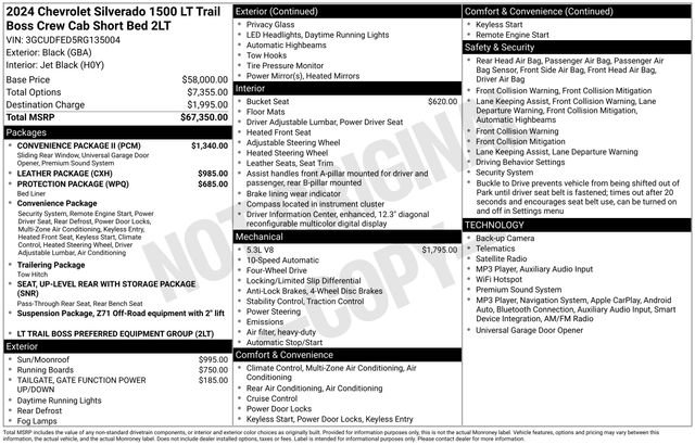 Used 2024 Chevrolet Silverado 1500 LT Trail Boss w/ Convenience Package II AWD/4WD image 10