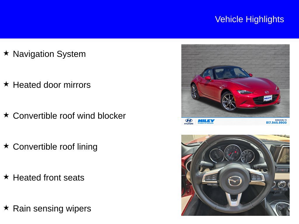 Used 2016 MAZDA MX-5 Miata Grand Touring RWD image 9