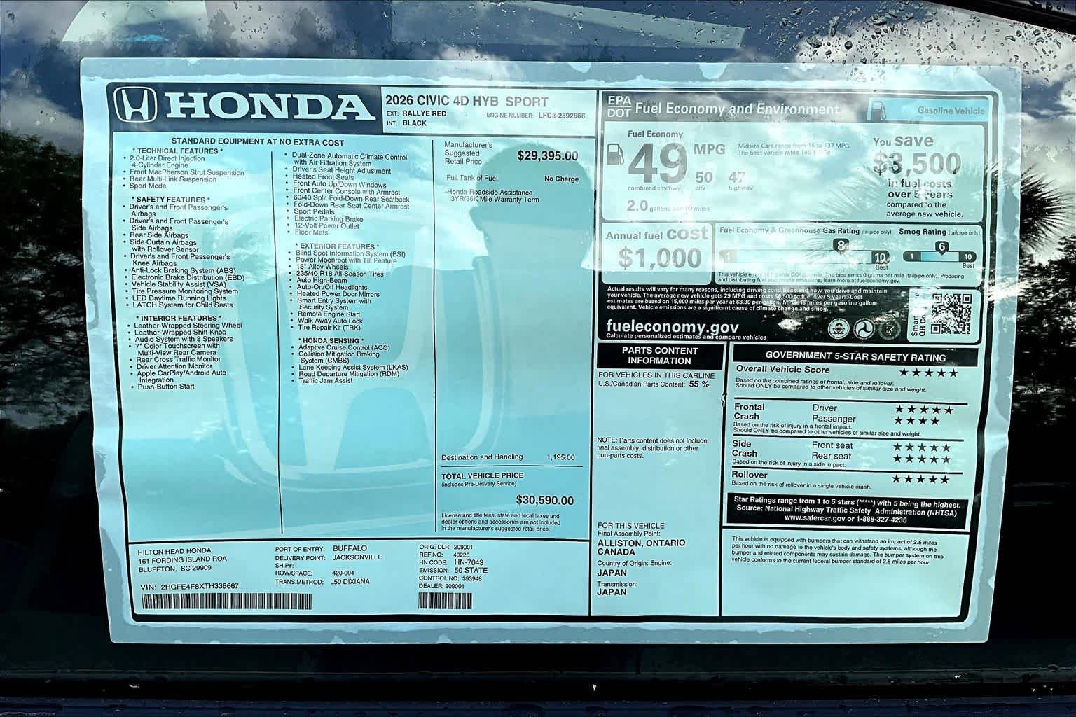 New 2026 Honda Civic Sport image 18